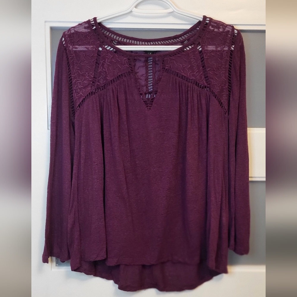 Lucky Brand Women's Lace Mix Peasant